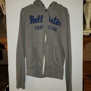 Hollister Men's Zip Hoodie, Size Medium